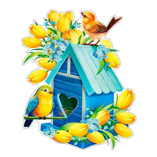 Bird House - Full Round Drill Diamond Painting 30*40CM