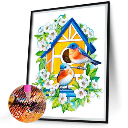 Bird House - Full Round Drill Diamond Painting 30*40CM