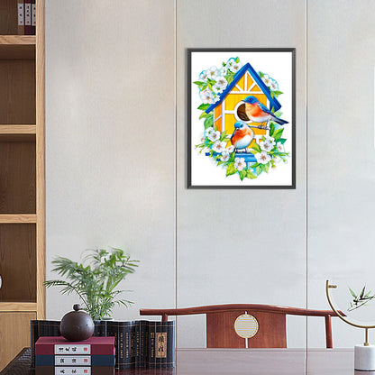 Bird House - Full Round Drill Diamond Painting 30*40CM