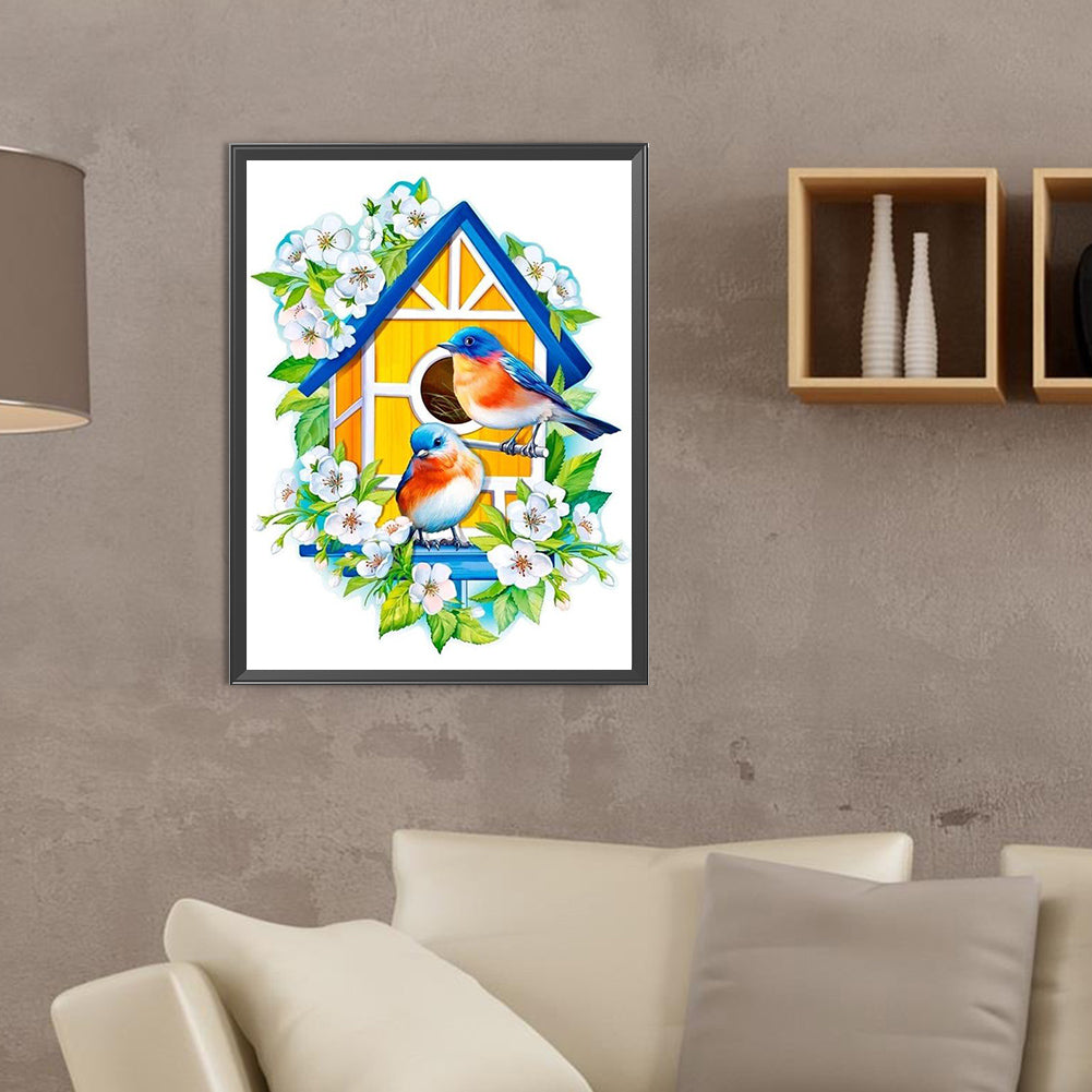 Bird House - Full Round Drill Diamond Painting 30*40CM