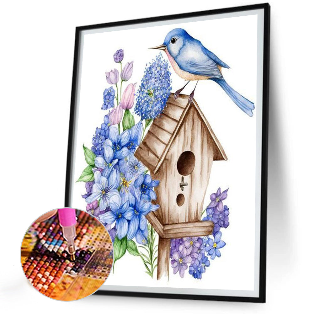 Bird House - Full Round Drill Diamond Painting 30*40CM