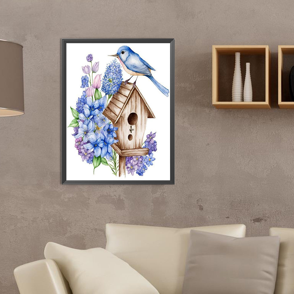 Bird House - Full Round Drill Diamond Painting 30*40CM