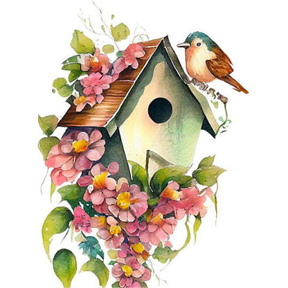 Bird House - Full Round Drill Diamond Painting 30*40CM