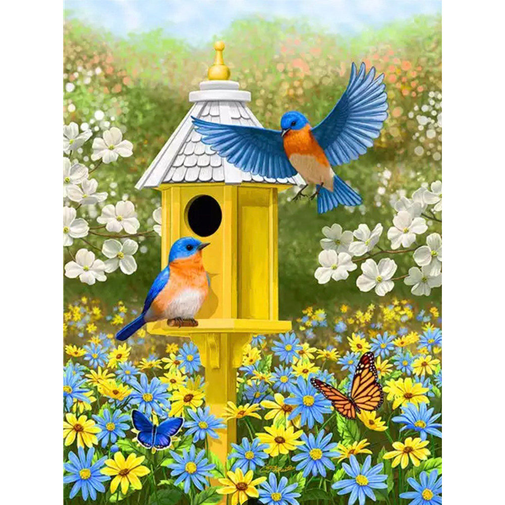 Bird House - Full Round Drill Diamond Painting 30*40CM