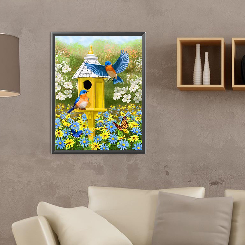 Bird House - Full Round Drill Diamond Painting 30*40CM