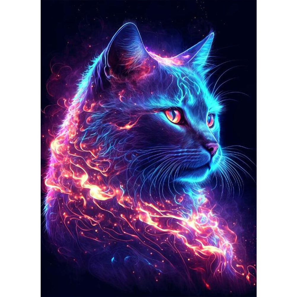 Star Cat - Full AB Round Drill Diamond Painting 40*55CM