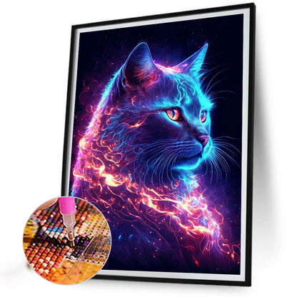 Star Cat - Full AB Round Drill Diamond Painting 40*55CM