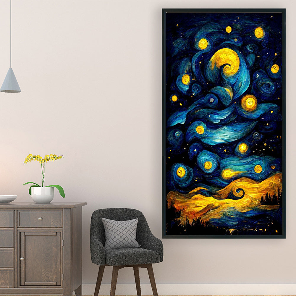 Fantasy Night Sky - 11CT Stamped Cross Stitch 35*60CM