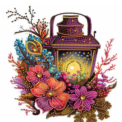 Lights On Flowers - Special Shaped Drill Diamond Painting 30*30CM