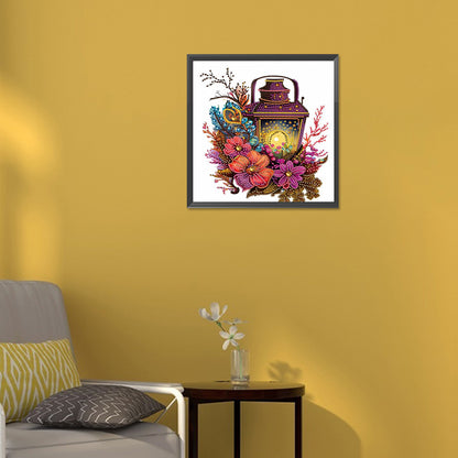 Lights On Flowers - Special Shaped Drill Diamond Painting 30*30CM