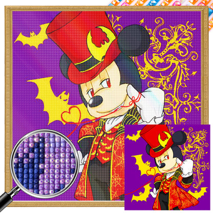 Halloween Minnie - Full AB Square Drill Diamond Painting 30*30CM