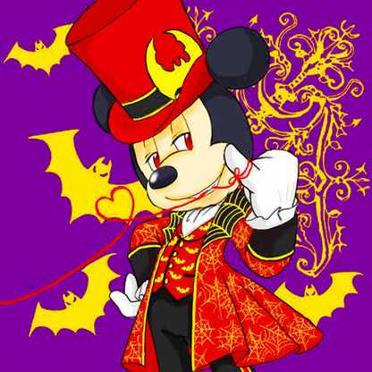 Halloween Minnie - Full AB Square Drill Diamond Painting 30*30CM