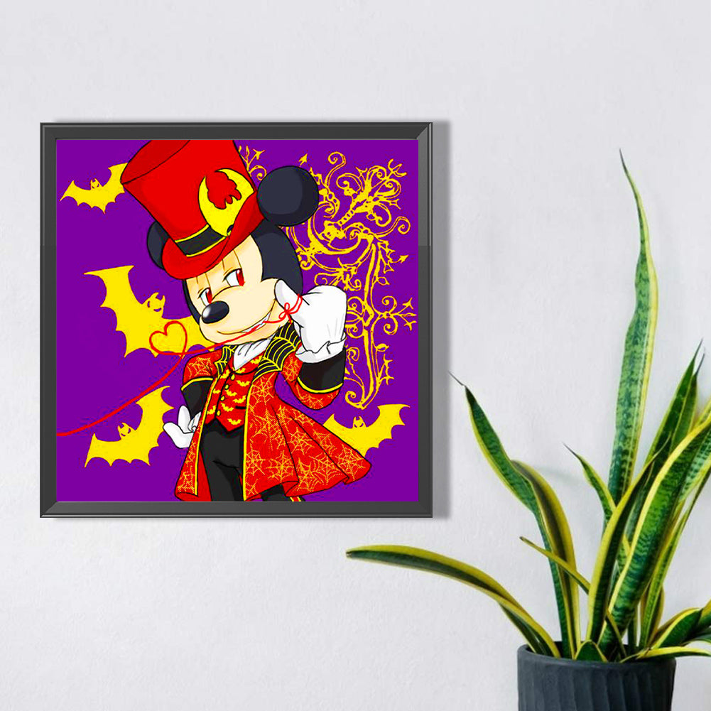 Halloween Minnie - Full AB Square Drill Diamond Painting 30*30CM