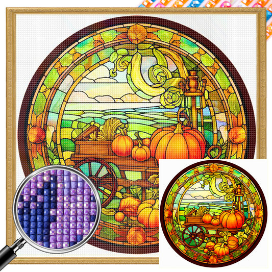 Halloween Pumpkin - Full AB Square Drill Diamond Painting 30*30CM