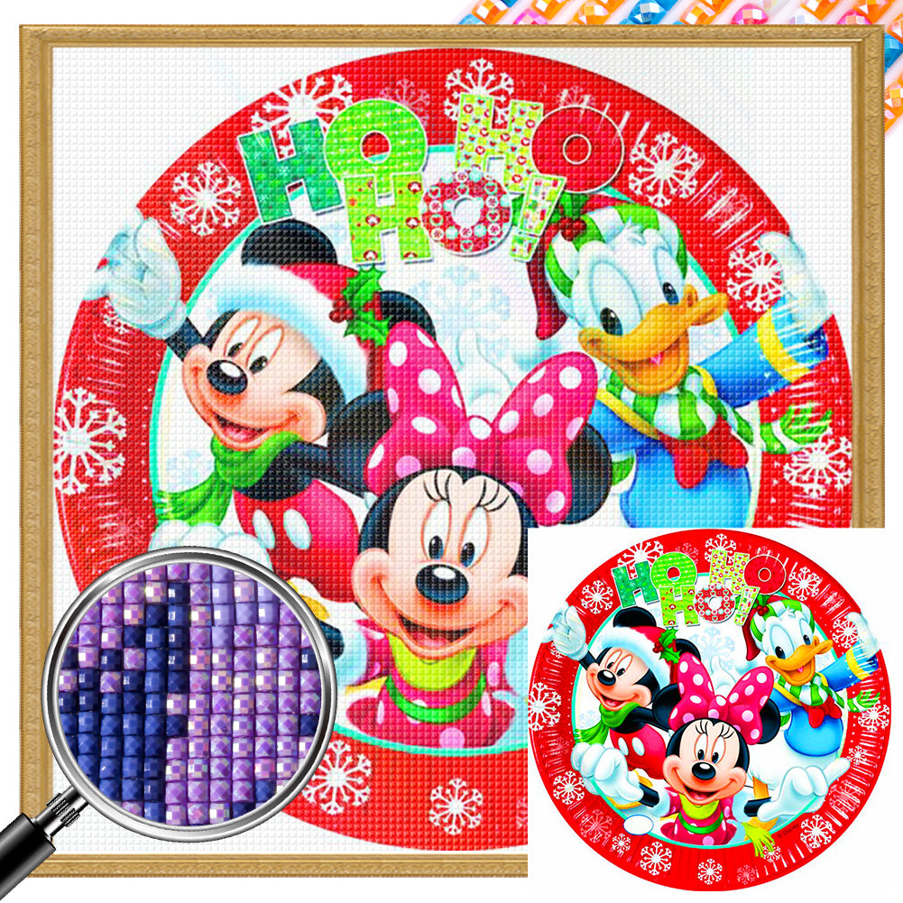 Christmas Mickey Mouse - Full AB Square Drill Diamond Painting 30*30CM