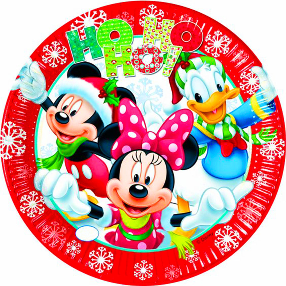 Christmas Mickey Mouse - Full AB Square Drill Diamond Painting 30*30CM