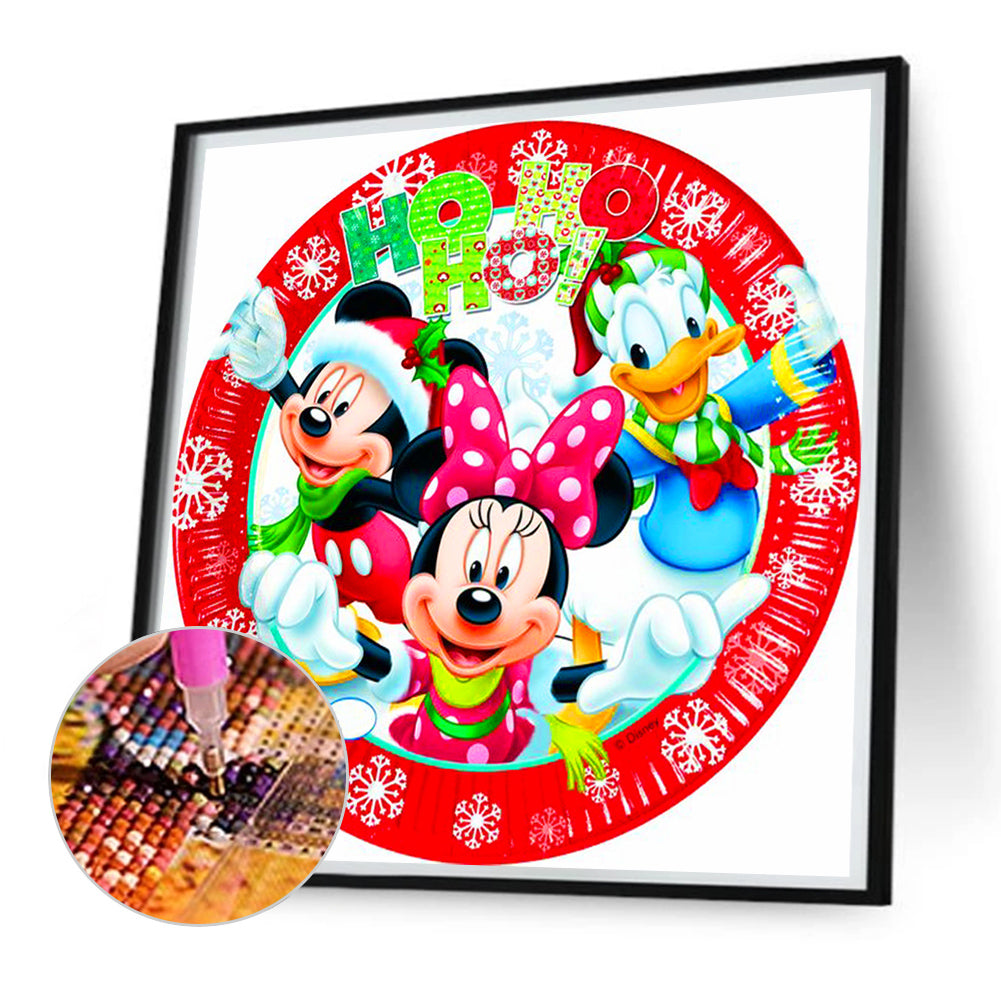 Christmas Mickey Mouse - Full AB Square Drill Diamond Painting 30*30CM