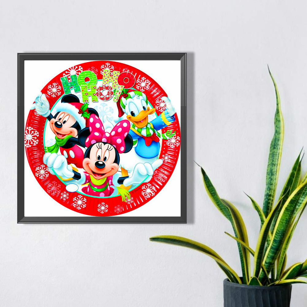 Christmas Mickey Mouse - Full AB Square Drill Diamond Painting 30*30CM