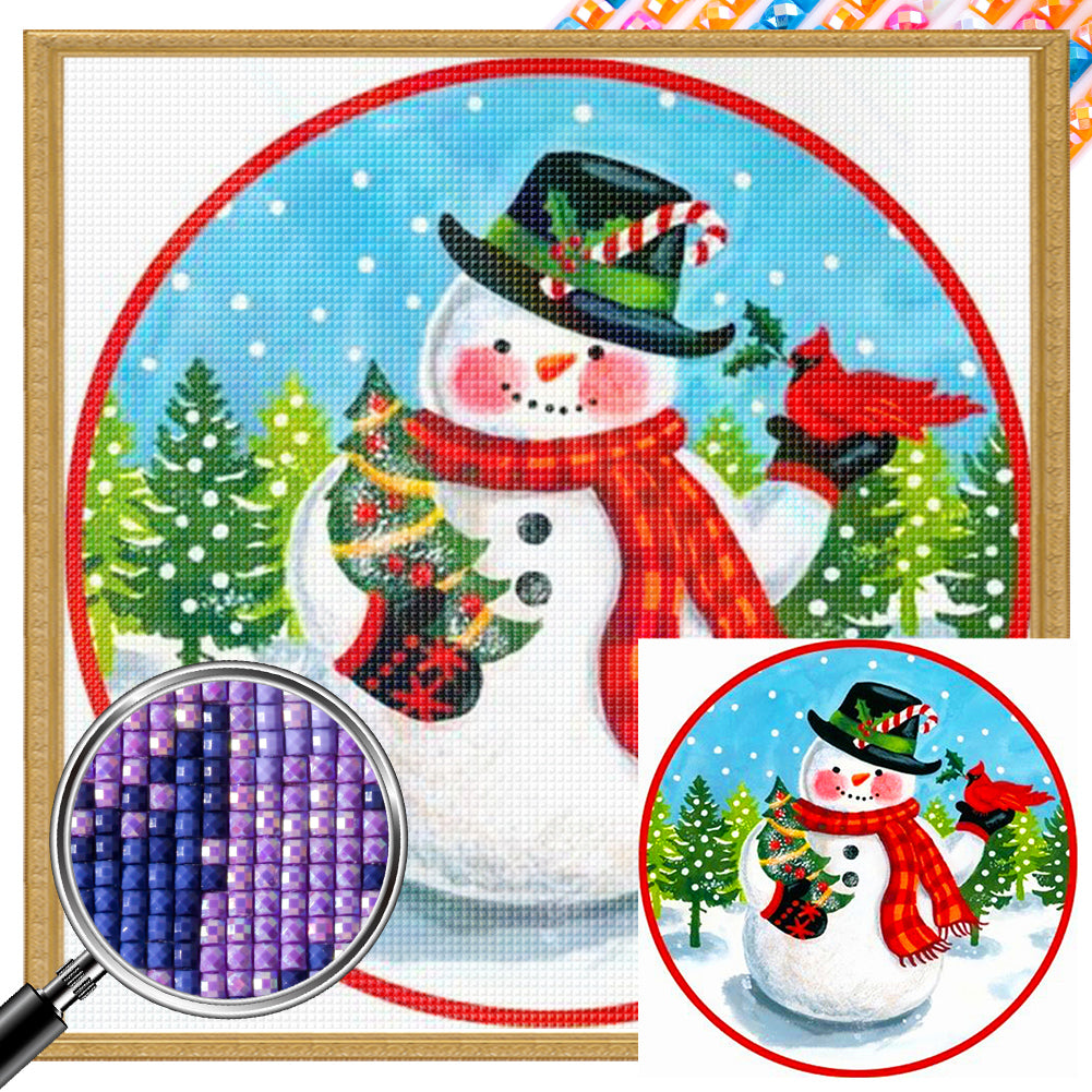 Christmas Snowman - Full AB Square Drill Diamond Painting 30*30CM