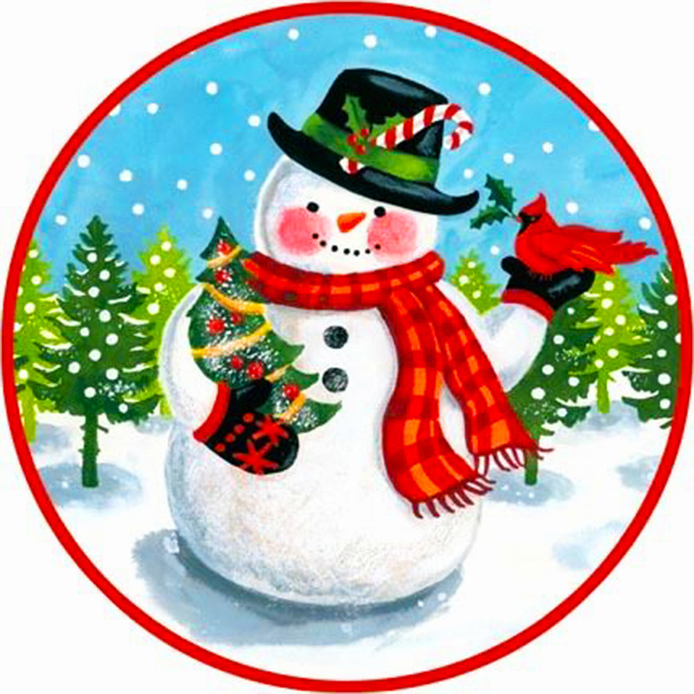 Christmas Snowman - Full AB Square Drill Diamond Painting 30*30CM