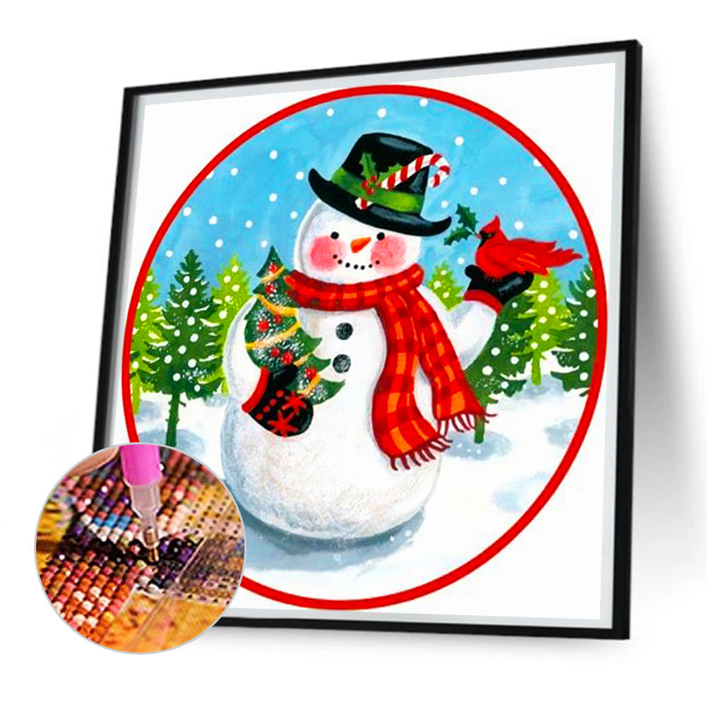 Christmas Snowman - Full AB Square Drill Diamond Painting 30*30CM