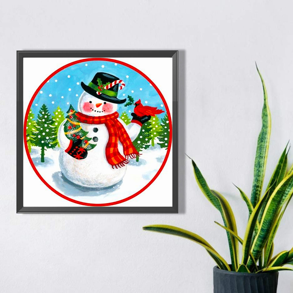 Christmas Snowman - Full AB Square Drill Diamond Painting 30*30CM