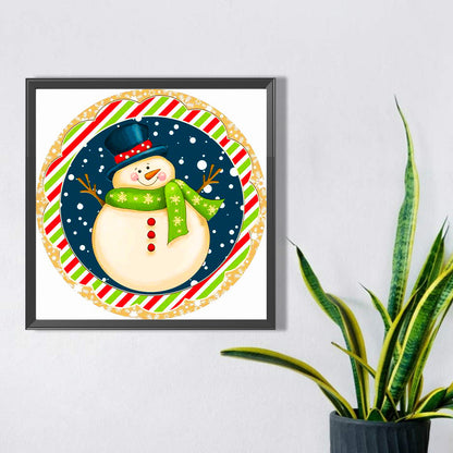 Christmas Snowman - Full AB Square Drill Diamond Painting 30*30CM