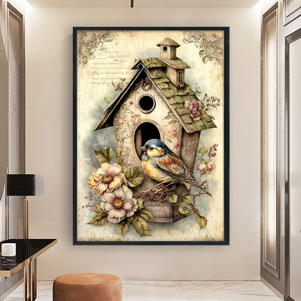 Retro Poster - Bird'S Nest - 11CT Stamped Cross Stitch 40*60CM