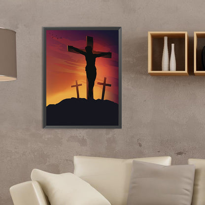 Cross Jesus - Full Round Drill Diamond Painting 30*40CM