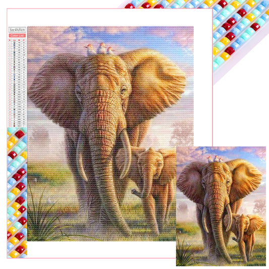 Elephant - Full Square Drill Diamond Painting 30*40CM