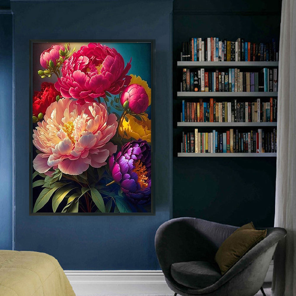 Peony - 11CT Stamped Cross Stitch 40*60CM