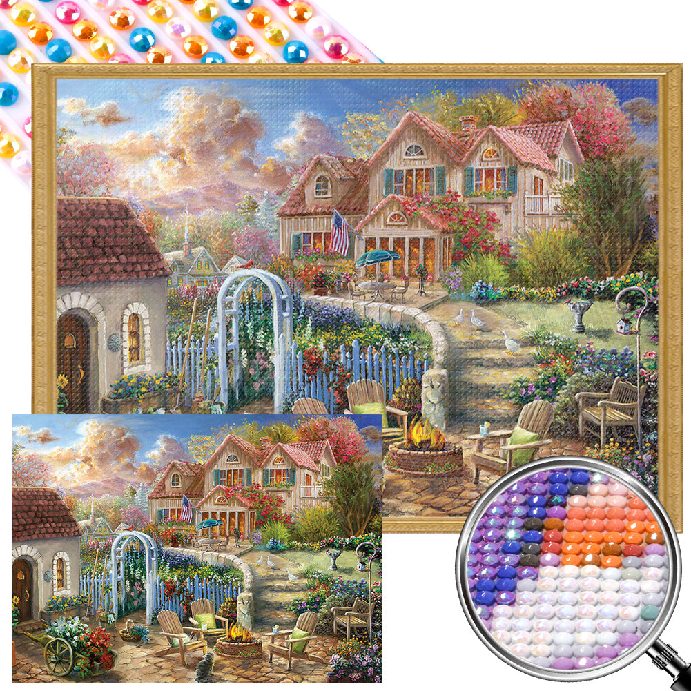 Villa Manor - Full AB Round Drill Diamond Painting 40*55CM