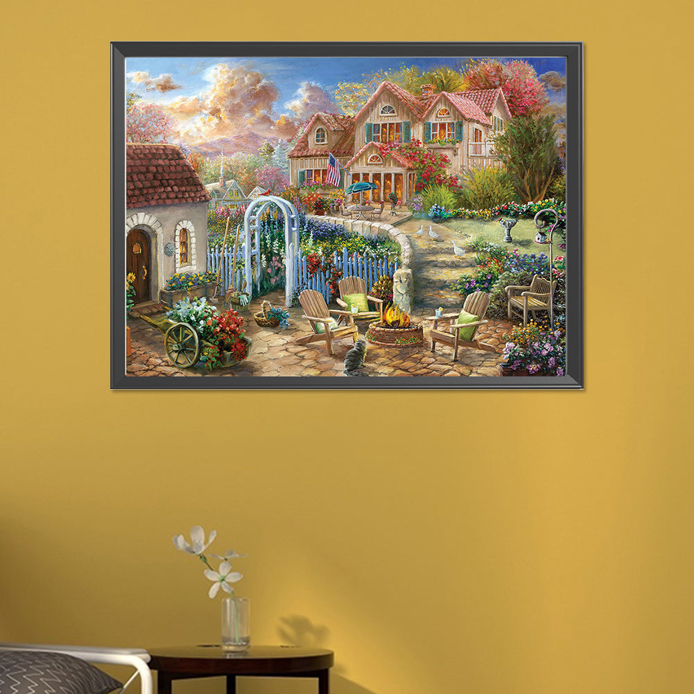 Villa Manor - Full AB Round Drill Diamond Painting 40*55CM