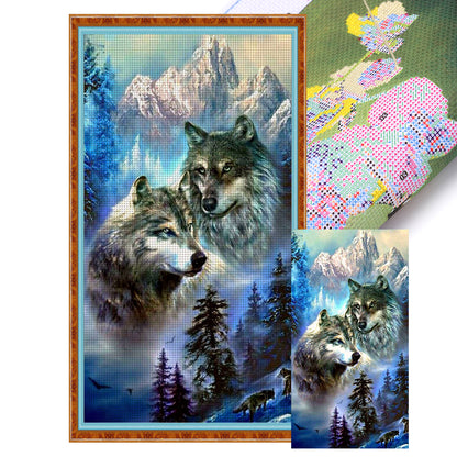 Wolf - 11CT Stamped Cross Stitch 40*70CM