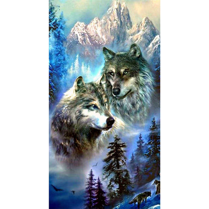 Wolf - 11CT Stamped Cross Stitch 40*70CM