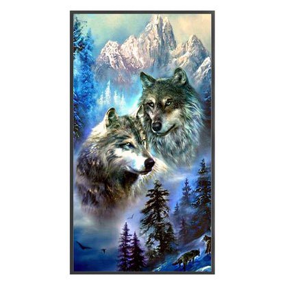 Wolf - 11CT Stamped Cross Stitch 40*70CM