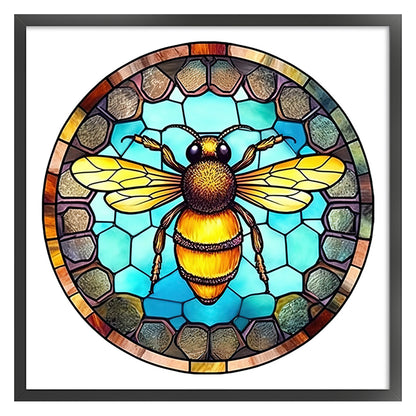 Glass Painting-Bee - 18CT Counted Cross Stitch 20*20CM
