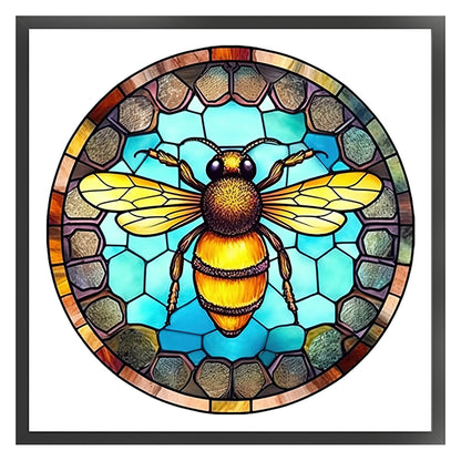 Glass Painting-Bee - 18CT Counted Cross Stitch 20*20CM