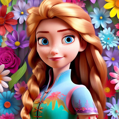 Princess Elsa - Full AB Square Drill Diamond Painting 40*40CM