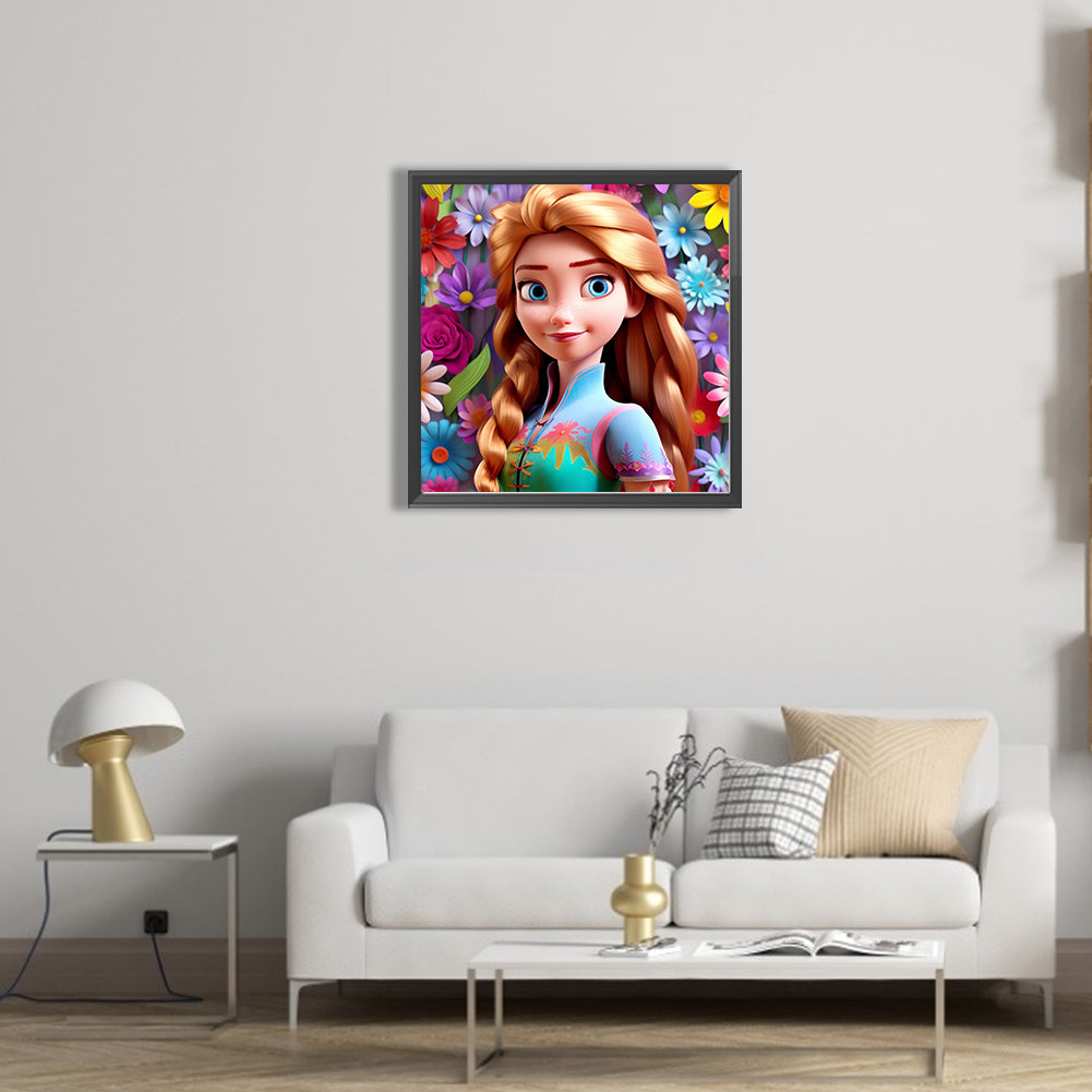 Princess Elsa - Full AB Square Drill Diamond Painting 40*40CM