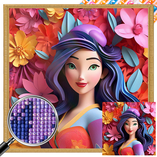 Princess Mulan - Full AB Square Drill Diamond Painting 40*40CM