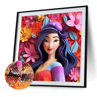 Princess Mulan - Full AB Square Drill Diamond Painting 40*40CM