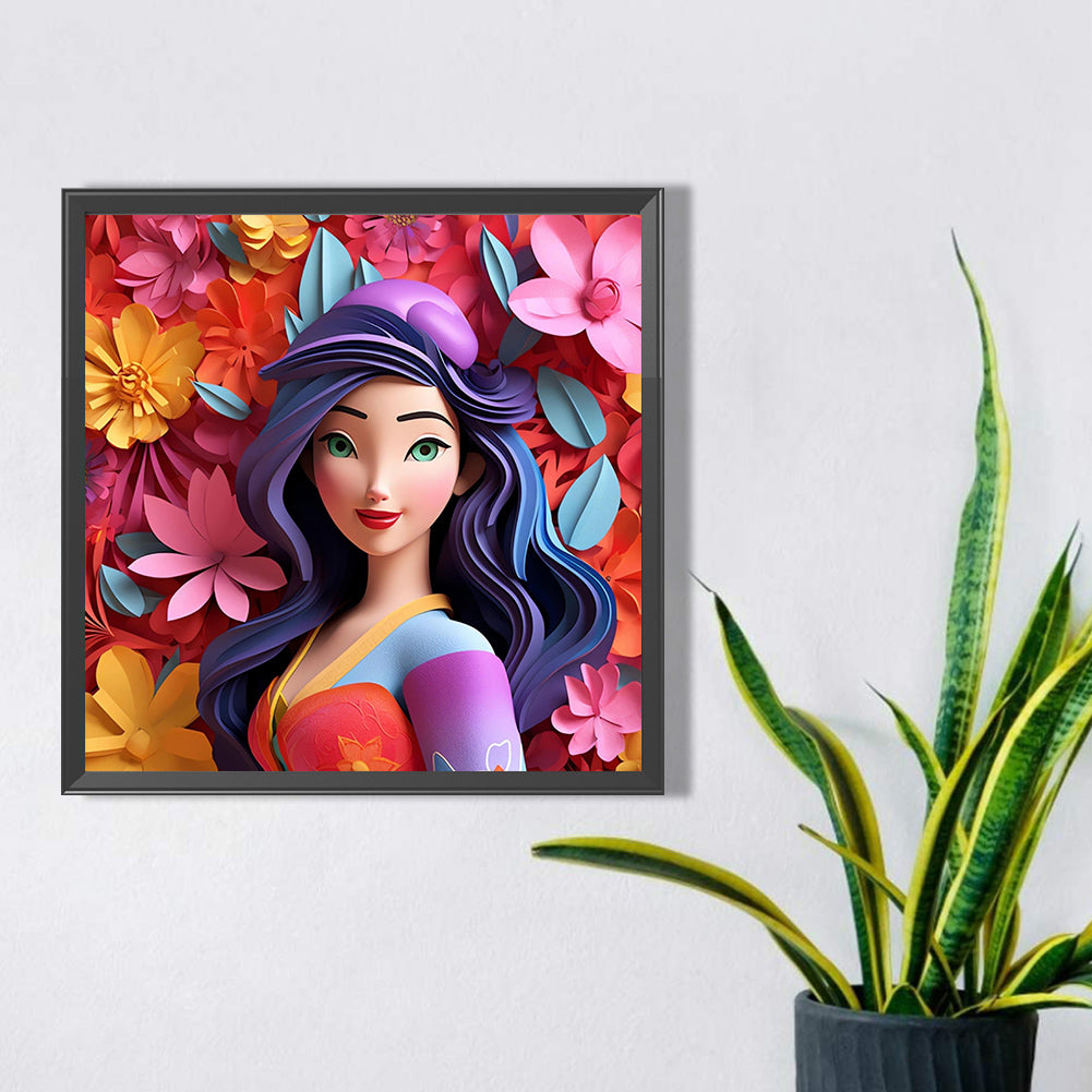 Princess Mulan - Full AB Square Drill Diamond Painting 40*40CM