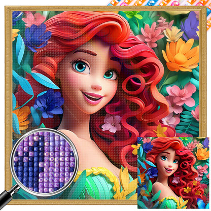 Mermaid Princess - Full AB Square Drill Diamond Painting 40*40CM