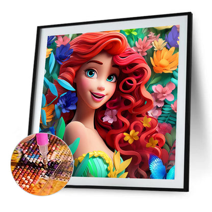 Mermaid Princess - Full AB Square Drill Diamond Painting 40*40CM