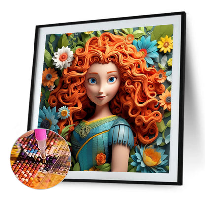 Princess Moana - Full AB Square Drill Diamond Painting 40*40CM