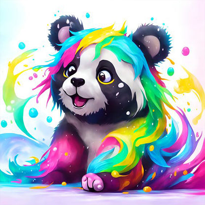 Colorful Panda - Full AB Square Drill Diamond Painting 40*40CM