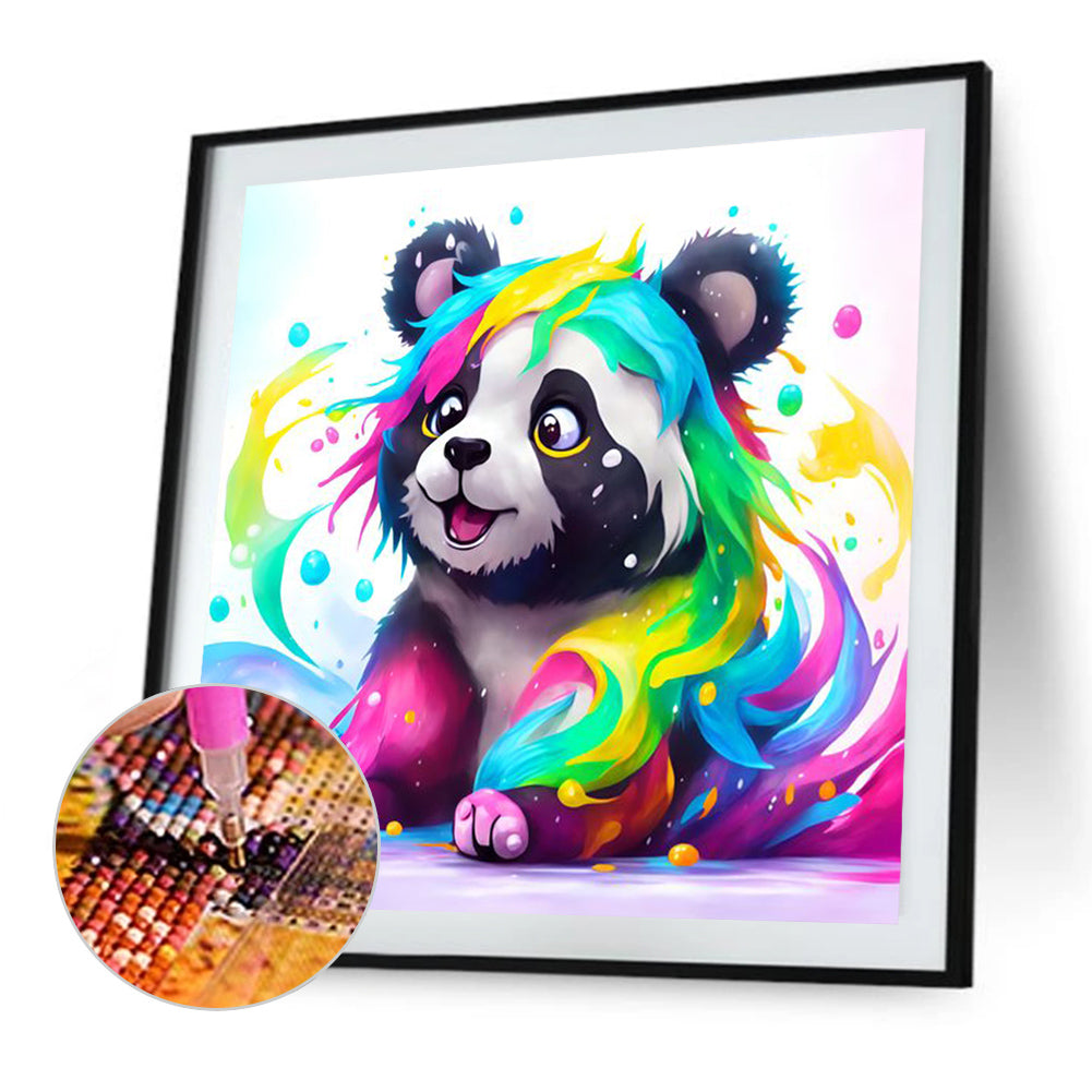 Colorful Panda - Full AB Square Drill Diamond Painting 40*40CM