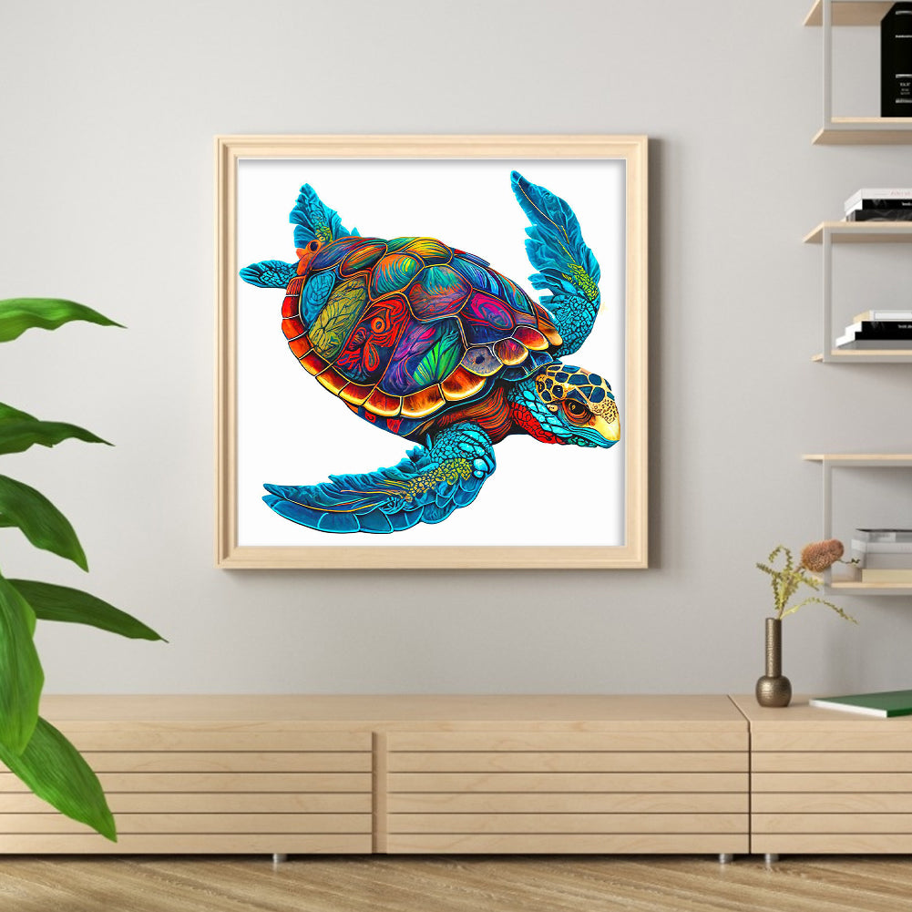 Colorful Turtle - 11CT Stamped Cross Stitch 50*50CM