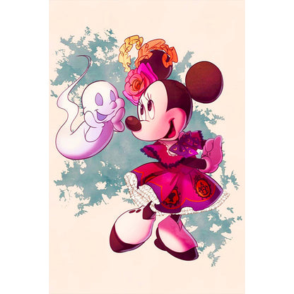 Minnie And The Ghost Mickey - Full AB Square Drill Diamond Painting 40*60CM